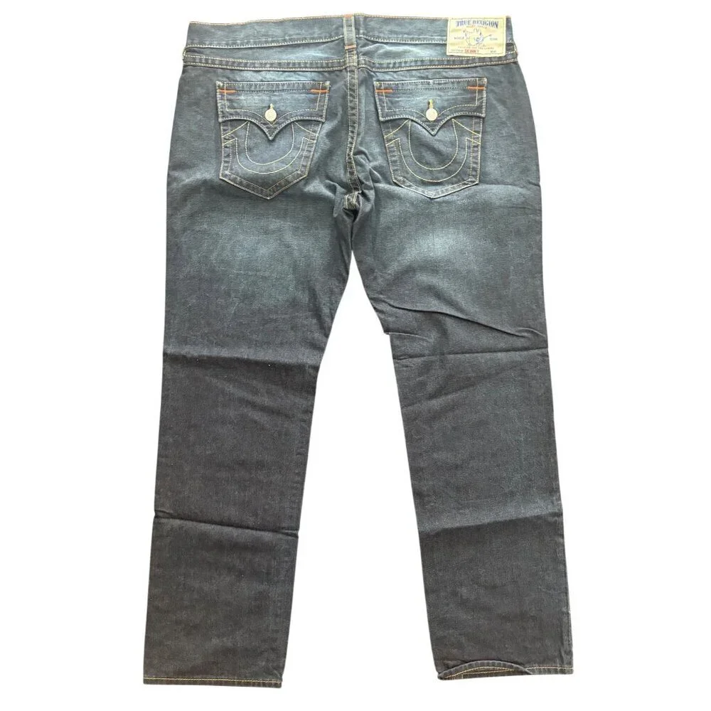 True Religion Men’s Dark Wash Skinny Jeans with Flap Pockets Size 44 x 33